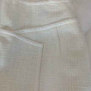 Nanette Lepore Size 10 White Linen Skirt